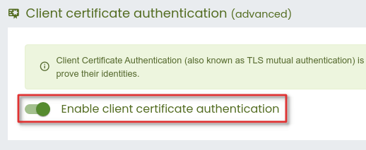 How to enable X.509 client-certificate authentication