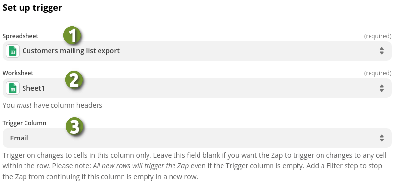 google-sheets-trigger-setup.png Configure Google Sheets trigger